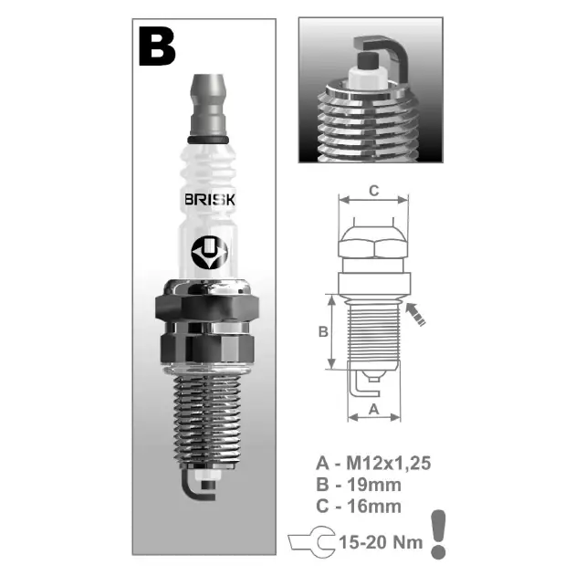 BRISK BR12YC9 spark plug - Právě v prodeji