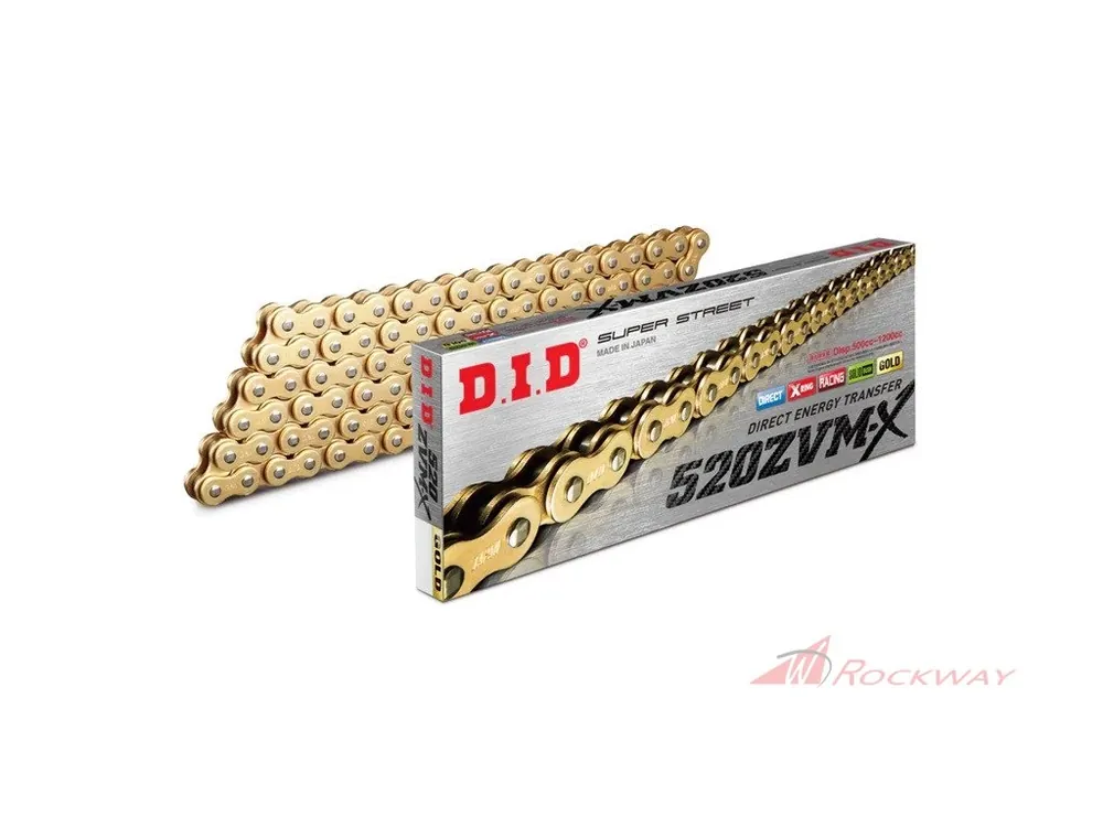 SUPERSTREET X-Ring chain D.I.D Chain 520ZVM-X 106 L Zlatá/Zlatá - Nově přidáno