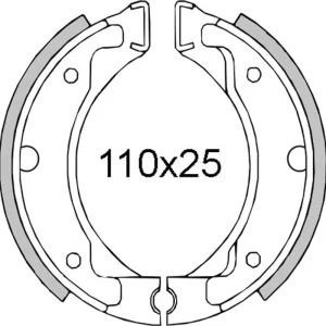 Brzdové čelisti RMS 225120051 pro YAMAHA TT-R 125 2008-2015, YAMAHA TW 125 Trailway 1999-2001 | Lze objednat