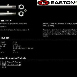 Montážní sada řidítek EASTON EXP EXP TH 75 11.9 | Pořiďte si nyní