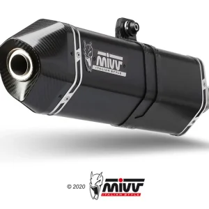 Akční sleva | Výfuk kompletní 2x1 MIVV SPEED EDGE SY.002.LRB Černá nerezová ocel pro SYM TL 500 2020-2021, SYM Maxsym TL 500 2019-2020