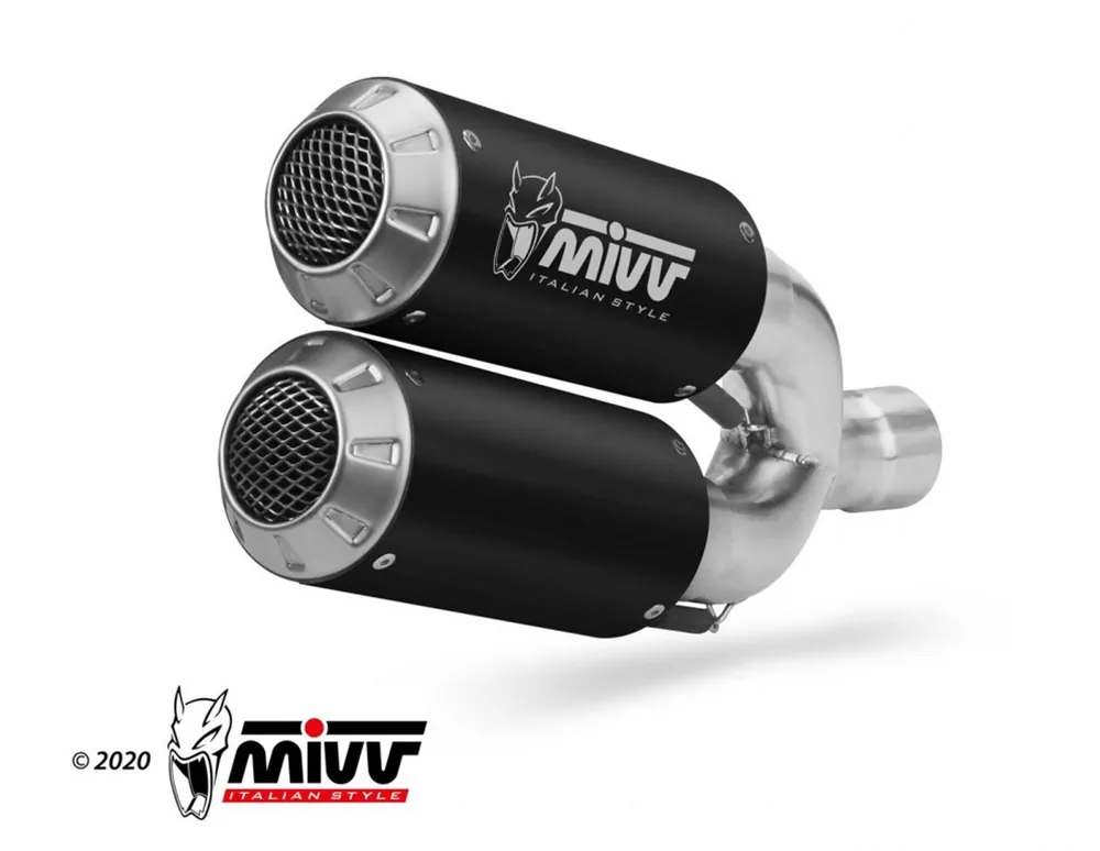 2 koncovky výfuku MIVV MK3 D.043.SM3B Černá nerezová ocel pro DUCATI Hypermotard 939 2016-2018 | Přímo od výrobce