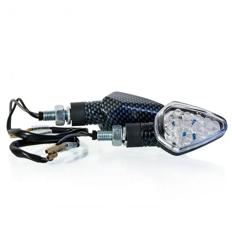 Super cena - LED miniblinkry MOTION STUFF karbonový kryt žlutá čočka