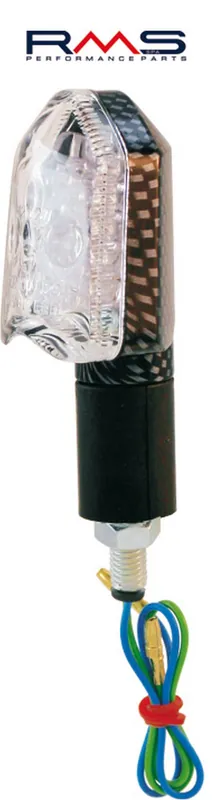 Blinkr RMS 246480170 karbonový vzhled, průhledné sklo Homologace - Nabídka