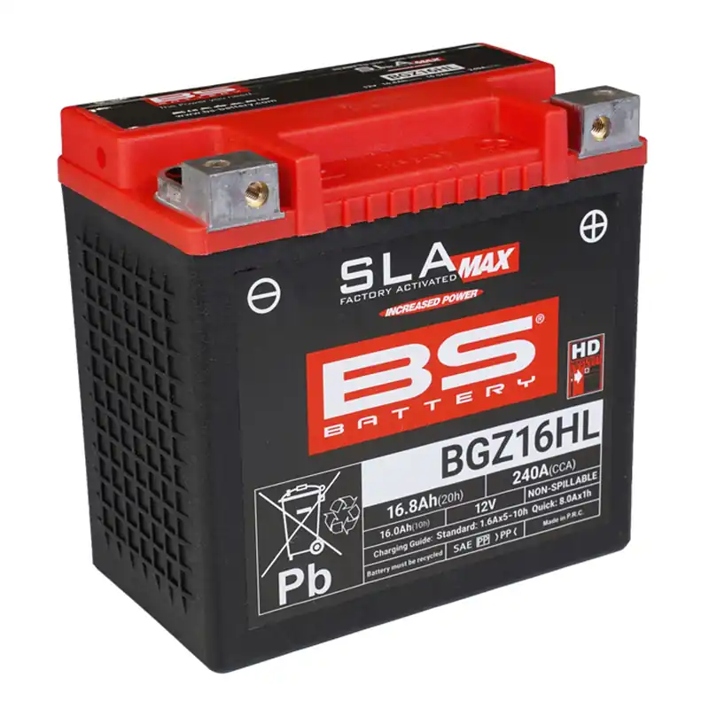 Továrně aktivovaná motocyklová baterie BS-BATTERY BGZ16HL SLA MAX | Ušetřete