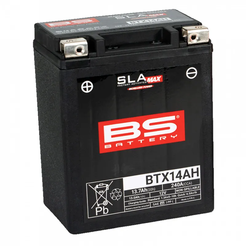 Top produkt | Továrně aktivovaná motocyklová baterie BS-BATTERY BTX14AH (FA) (YTX14AH (FA)) SLA MAX