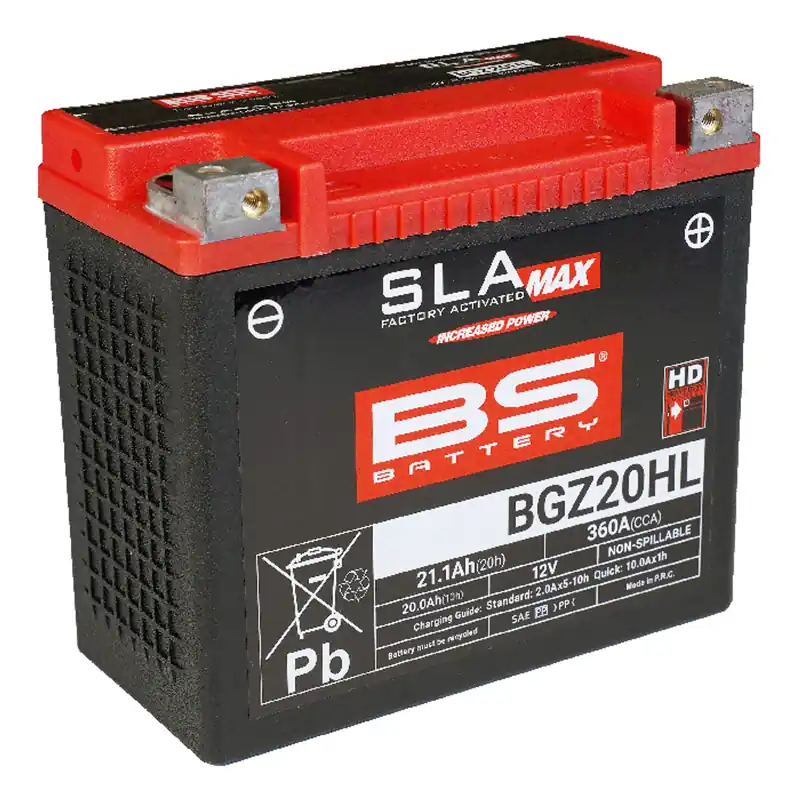 Zvýhodněná cena | Továrně aktivovaná motocyklová baterie BS-BATTERY BGZ20HL SLA MAX