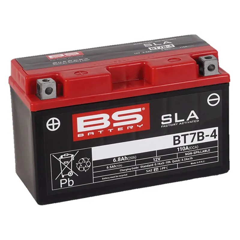 Továrně aktivovaná motocyklová baterie BS-BATTERY BT7B-4 (YT7B-4) | Skvělá nabídka
