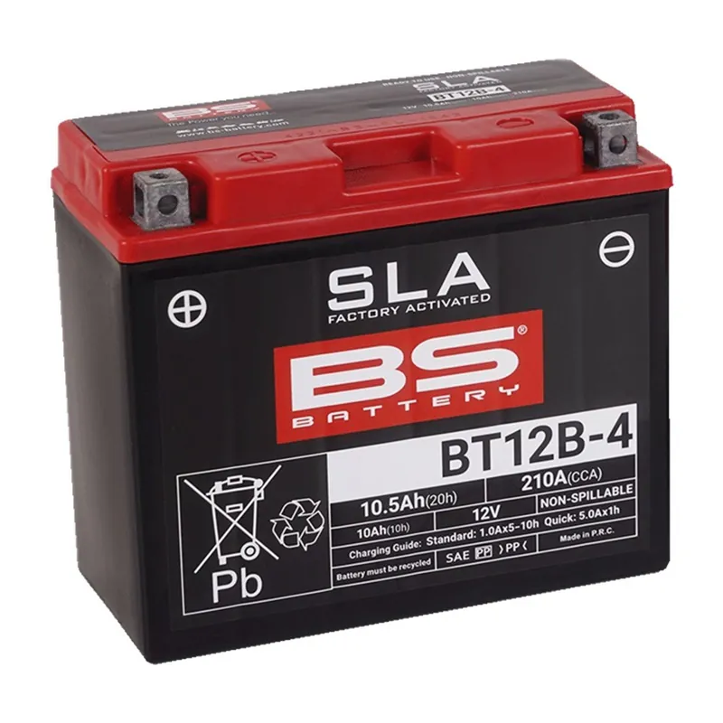Top cena - Továrně aktivovaná motocyklová baterie BS-BATTERY BT12B-4 (YT12B-4) SLA