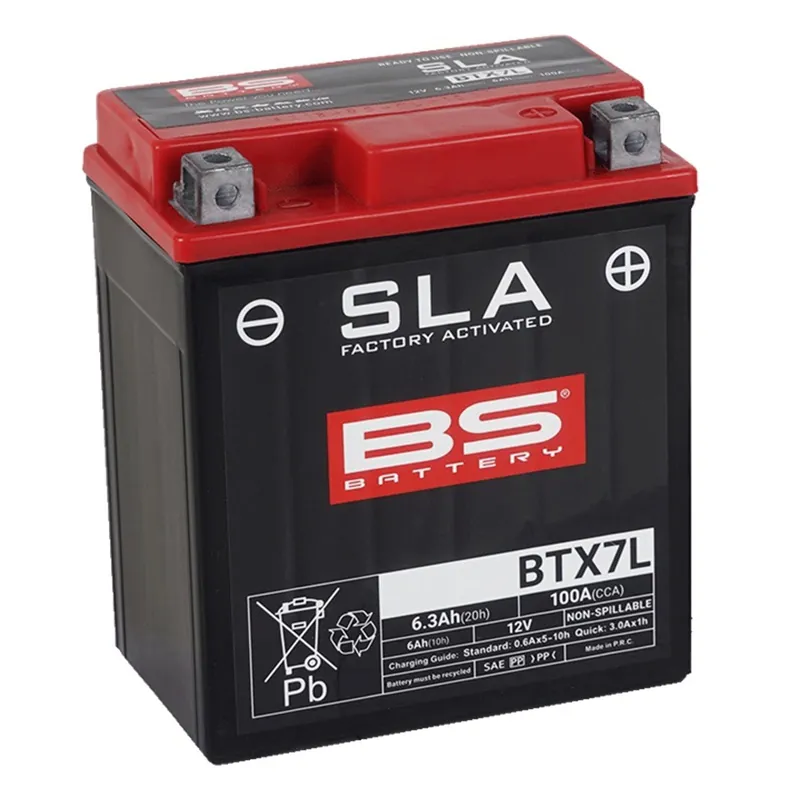 Super cena - Továrně aktivovaná motocyklová baterie BS-BATTERY BTX7L (FA) (YTX7L (FA)) SLA