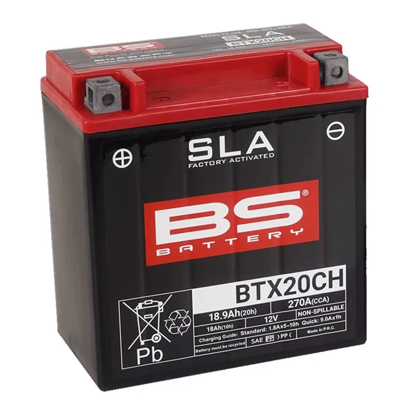 Továrně aktivovaná motocyklová baterie BS-BATTERY BTX20CH (FA) (YTX20CH (FA)) SLA | Expresní doručení