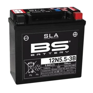 Zvýhodněná cena - Továrně aktivovaná motocyklová baterie BS-BATTERY 12N5.5-3B (FA) SLA
