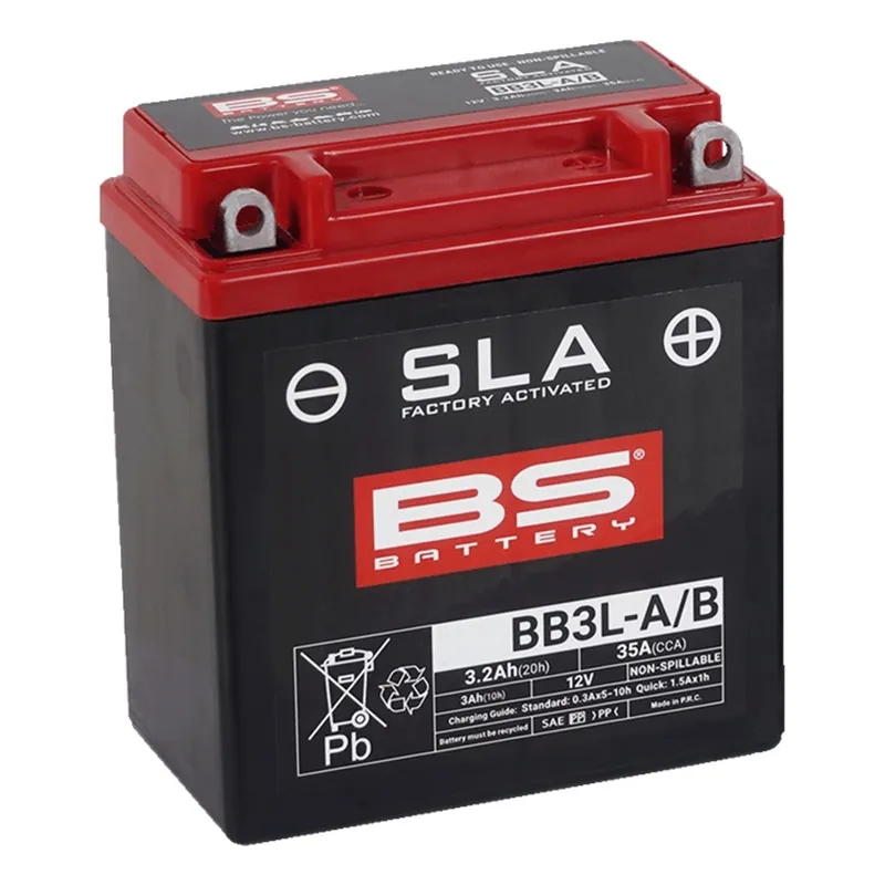 Profesionální kvalita | Továrně aktivovaná motocyklová baterie BS-BATTERY BB3L-B (FA) (YB3L-B (FA)) SLA