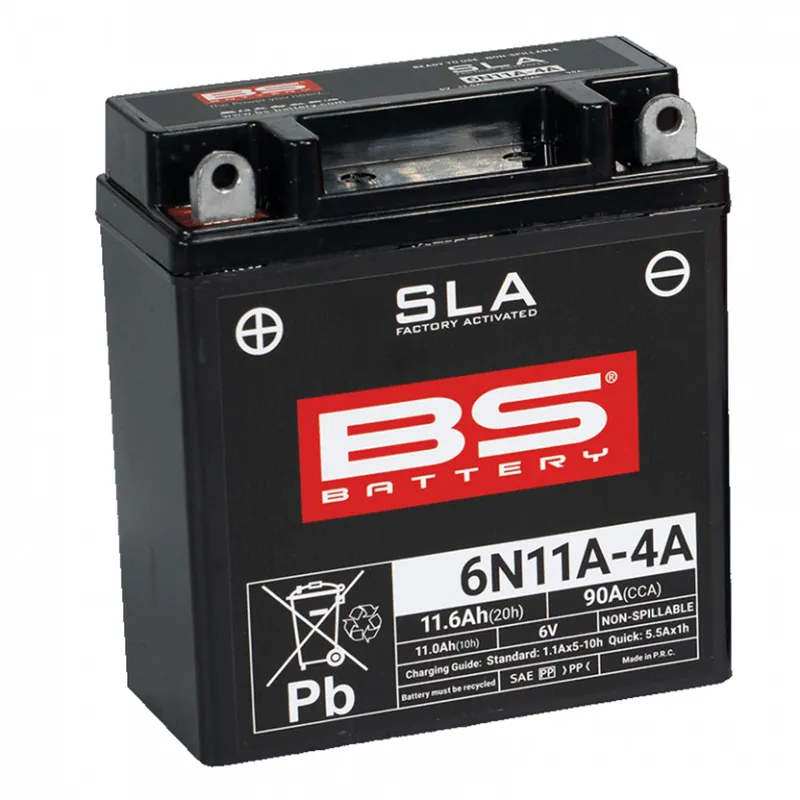 Ušetřete | Továrně aktivovaná motocyklová baterie BS-BATTERY 6N11A-4A (FA) SLA