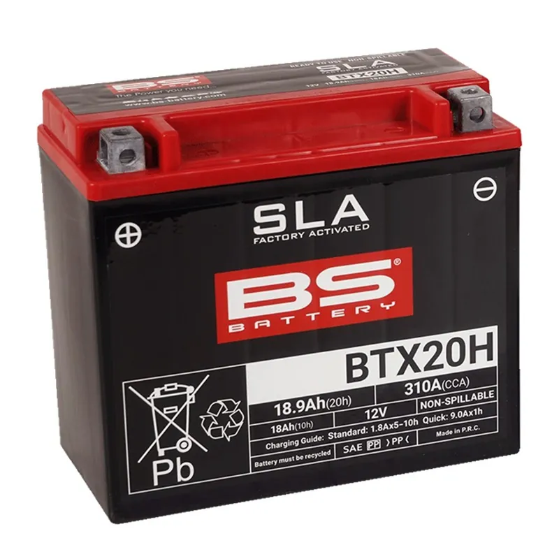 Továrně aktivovaná motocyklová baterie BS-BATTERY BTX20H (FA) (YTX20H (FA)) | Nízká cena