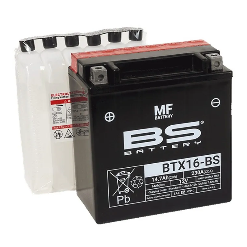 Bezúdržbová motocyklová baterie BS-BATTERY BTX16-BS (YTX16-BS) | Poslední dny akce