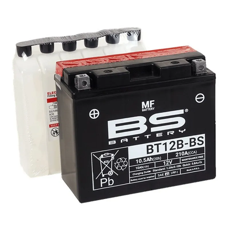 Bezúdržbová motocyklová baterie BS-BATTERY BT12B-BS (YT12B-BS) | Profesionální kvalita