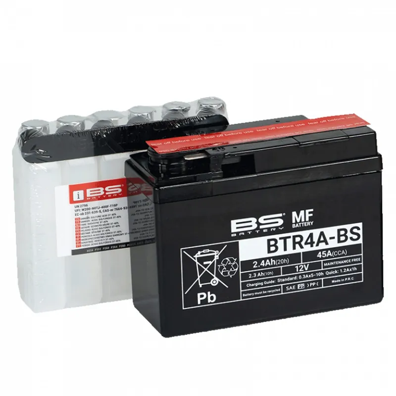 Bezúdržbová motocyklová baterie BS-BATTERY BTR4A-BS (YTR4A-BS) - Lze objednat
