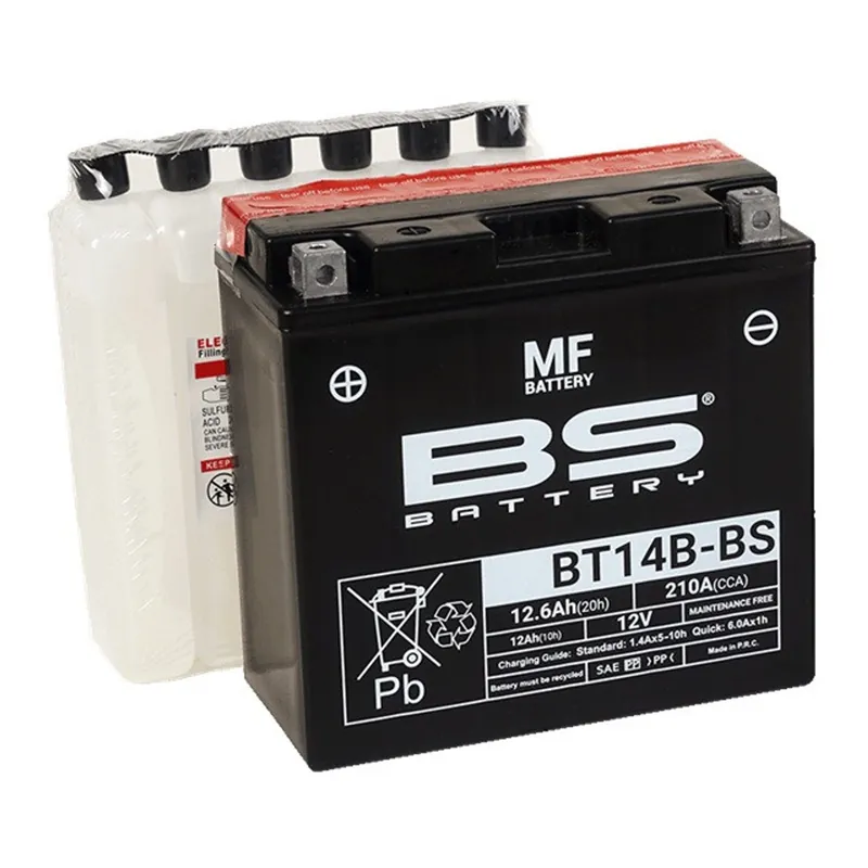 Bezúdržbová motocyklová baterie BS-BATTERY BT14B-BS (YT14B-BS) | Výborné hodnocení