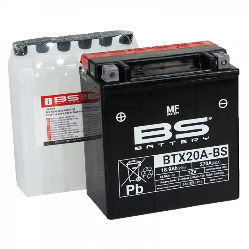 Bezúdržbová motocyklová baterie BS-BATTERY BTX20A-BS - Speciální cena