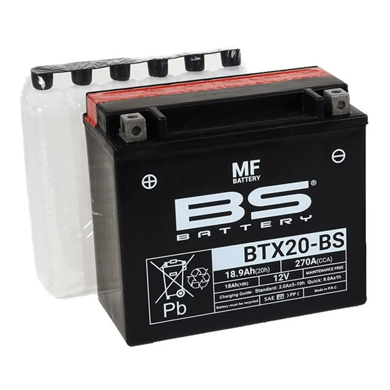 Bezúdržbová motocyklová baterie BS-BATTERY BTX20-BS - Rychlá expedice