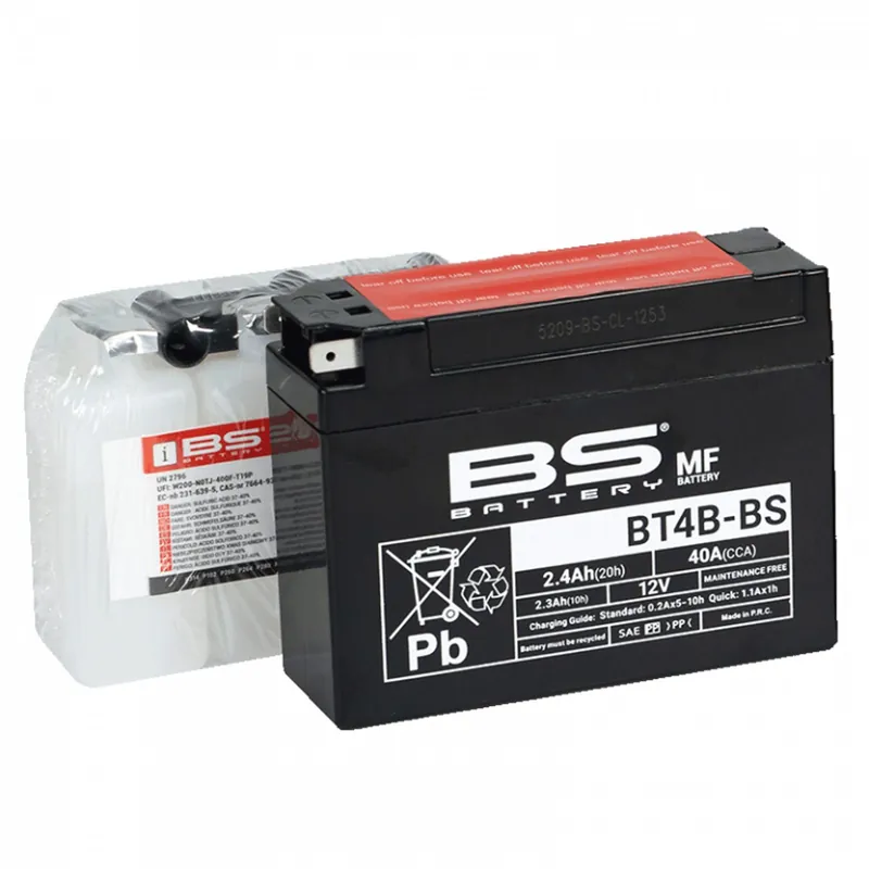 Skvělé hodnocení | Bezúdržbová motocyklová baterie BS-BATTERY BT4B-BS
