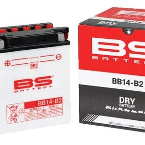 Skvělé hodnocení | Konvenční motocyklová baterie BS-BATTERY BB14-B2 (YB14-B2) Včetně balení kyseliny