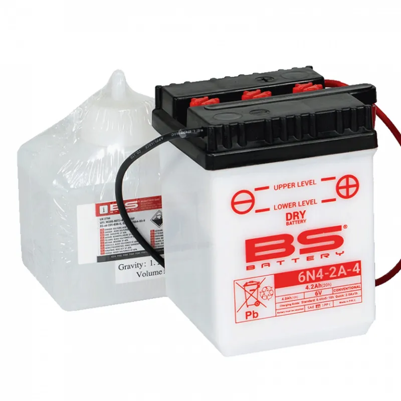 Konvenční motocyklová baterie BS-BATTERY 6N4-2A-4 Včetně balení kyseliny | Speciální cena