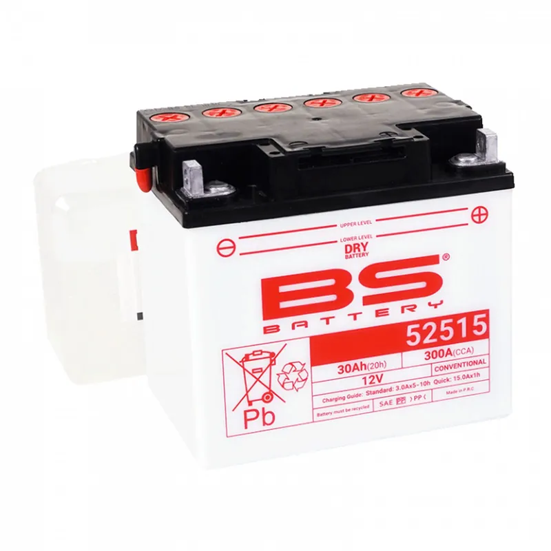 Konvenční motocyklová baterie BS-BATTERY BS52515 Včetně balení kyseliny - Do košíku