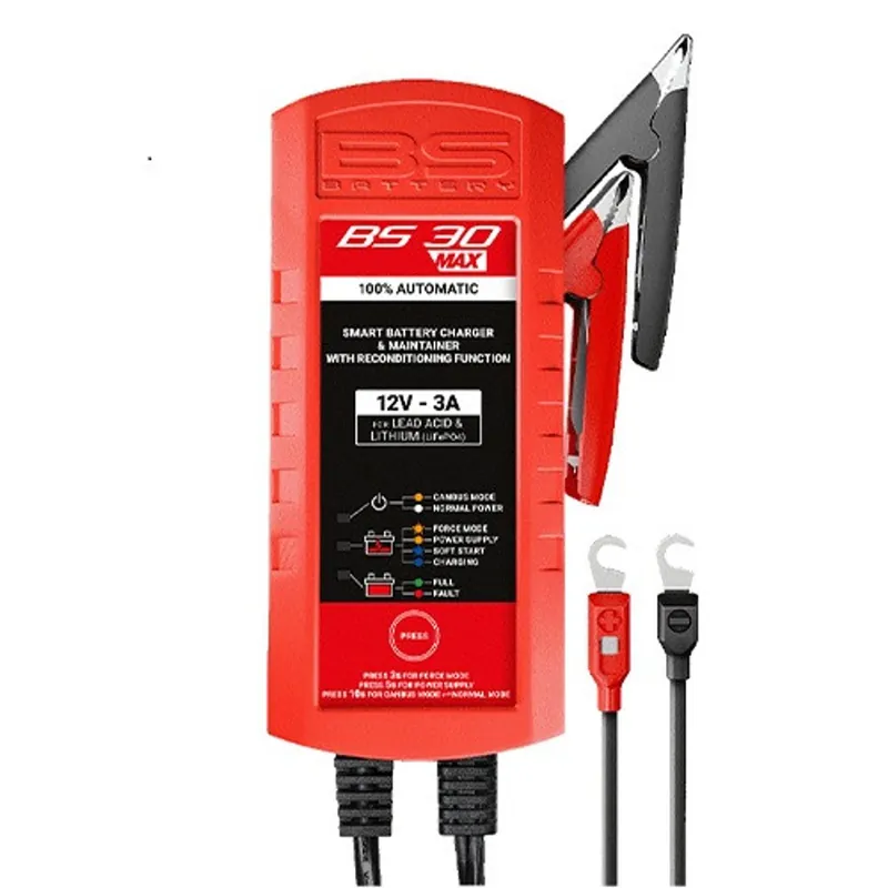 Nově přidáno | Nabíječka baterií BS-BATTERY SMART BS30MAX (vhodné také pro lithiové baterie) 12V 3A