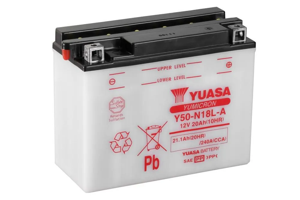 Yumicron akumulátor vč. kyseliny YUASA Y50-N18L-A - Objednejte nyní