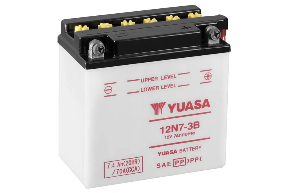 Doprodej - Konvenční 12V akumulátor vč. kyseliny YUASA 12N7-3B