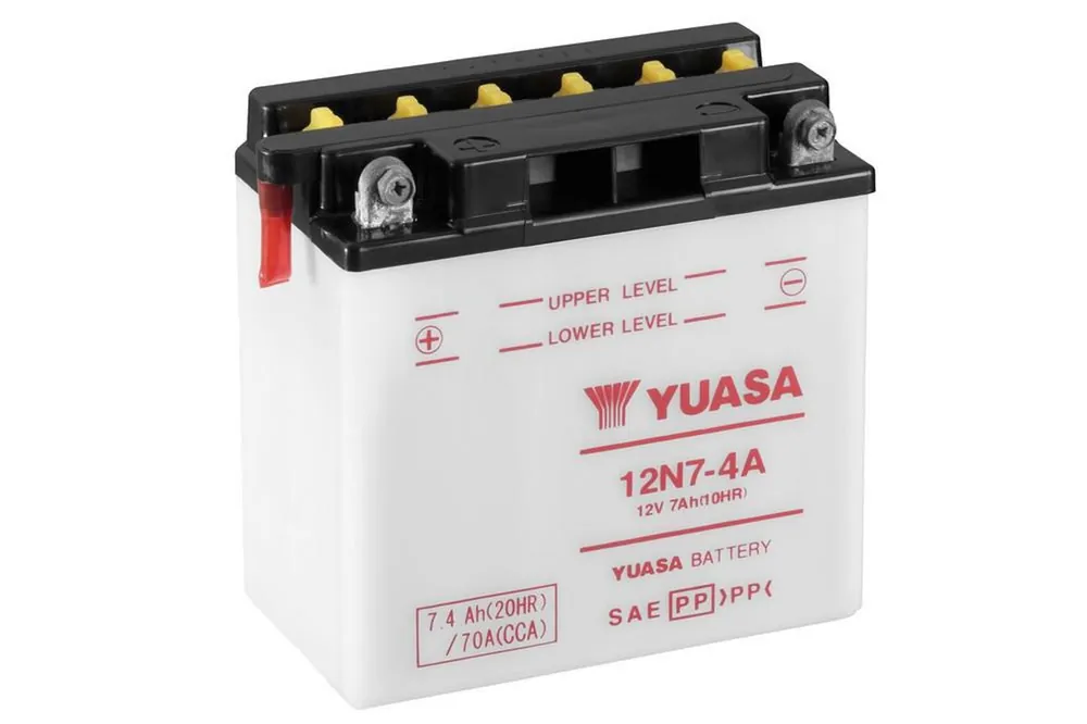 Konvenční 12V akumulátor vč. kyseliny YUASA 12N7-4A | Nabídka